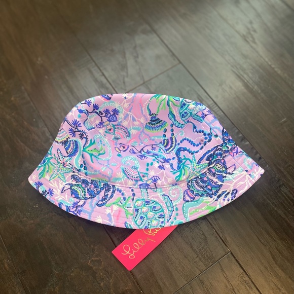 Women’s Purple Lilly Pulitzer Lilac Freesia Mermaid Printed Bucket Hat One Size - Picture 7 of 10